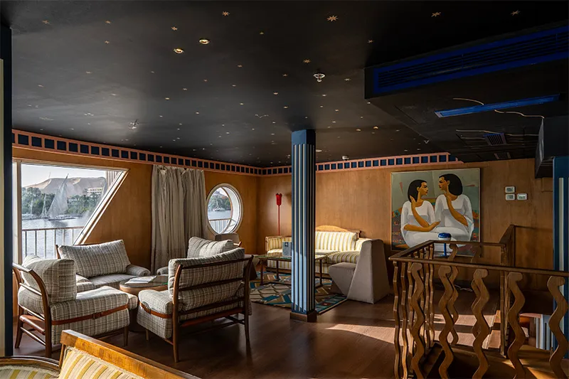 Lounge aboard the Nile Azur Nile cruise
